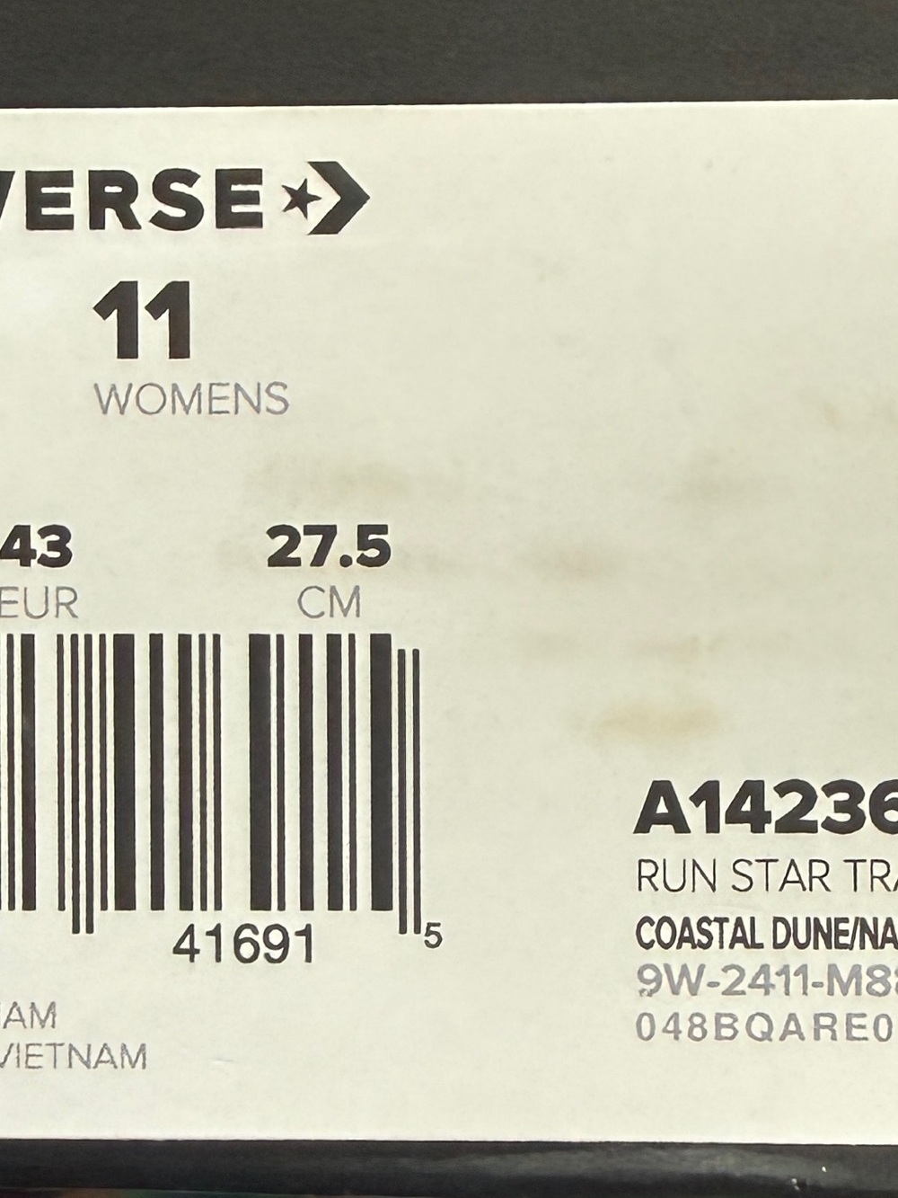 NIB Converse Run Star Low Top Sneakers - Beige - Picture 6 of 6